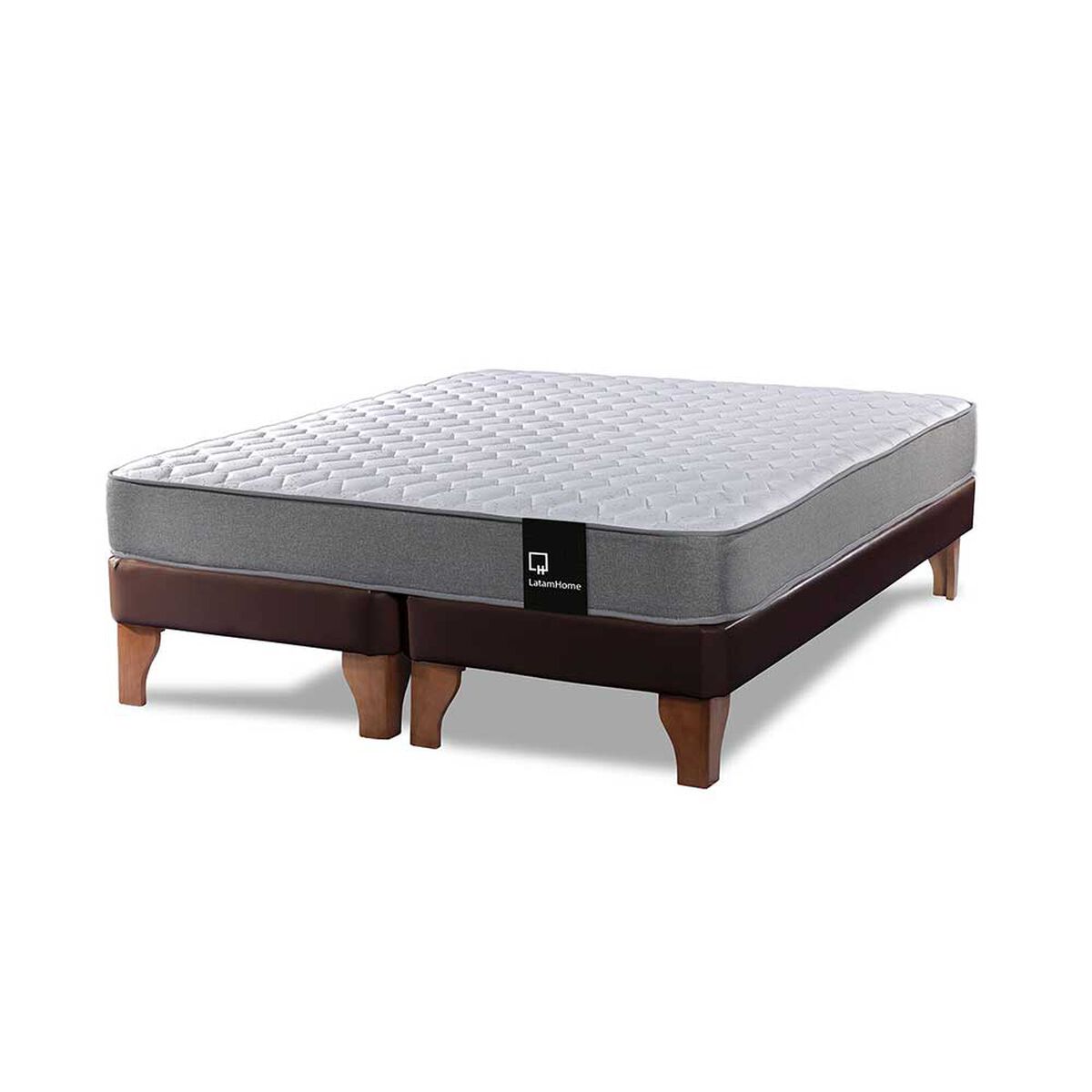 Cama Europea Latam Home Base Dividida 2 Plazas Zen Best Chocolate