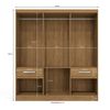 Closet Yardas Liliana 6 Puertas 4 Cajones Nogal