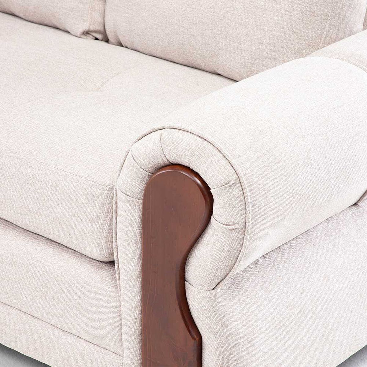 Sof&aacute; Seccional Living Factory Michigan 6 Cuerpos Beige