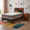 Cama Europea Flex 1,5 Plazas  M&aacute;ximo Cobre  + Respaldo + Velador Colonia
