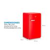 Minibar Midea MDRD142FGE13 93 lts. Rojo