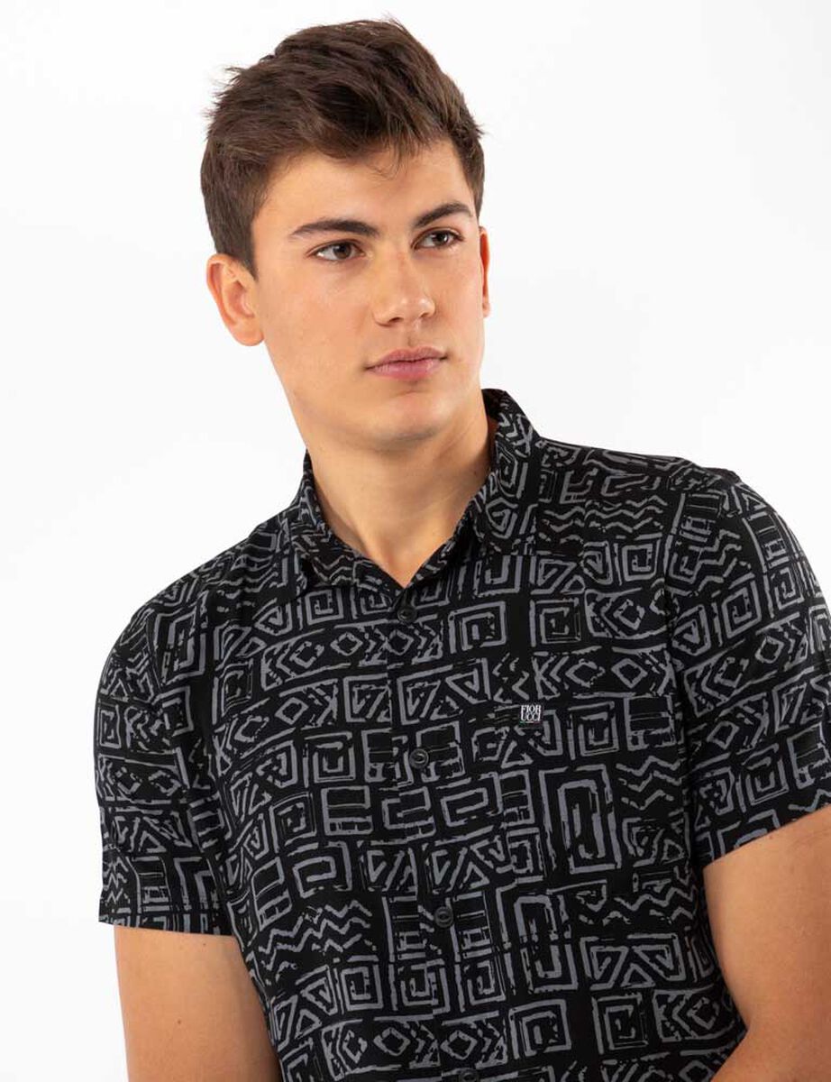 Camisa Estampada Manga Corta Hombre Fiorucci