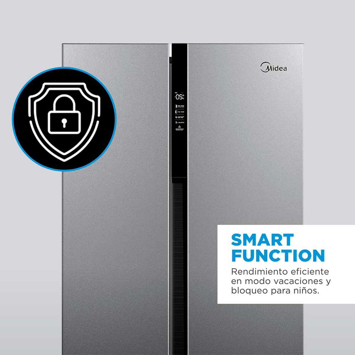 Midea Refrigerador Side by Side 527 lts MDRS710FGE50 176,5x89,5CM