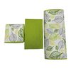 Mat Secado + Pack 2 Paños de Cocina Casa Linda Hojas Blanco Verde