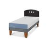 Cama Europea CIC 1 Plaza Excellence + Respaldo Gales Negro