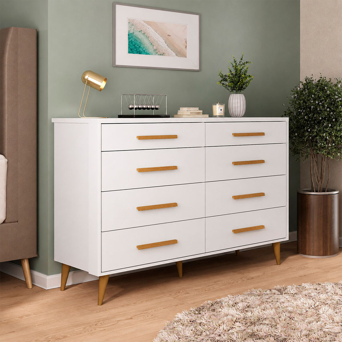 C&oacute;moda Di Poretti Design Brisa 8 Cajones Blanco