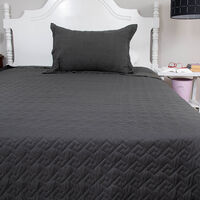 Quilt Doral 1,5 Plazas Negro Velvety