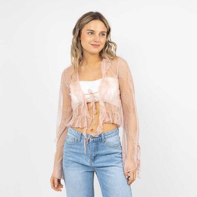 Blusa Transparente Manga Larga Mujer Icono