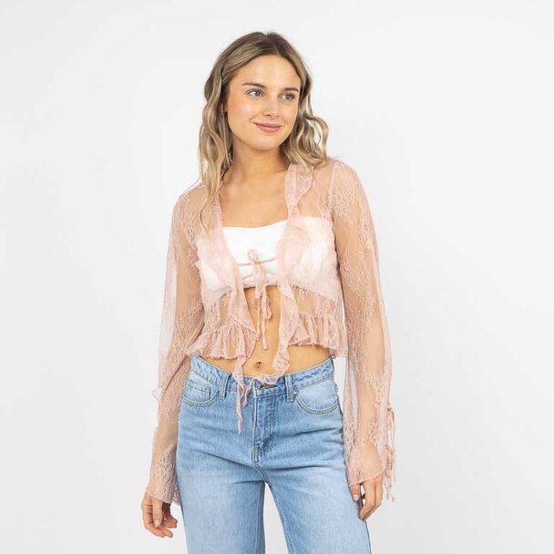 Blusa Transparente Manga Larga Mujer Icono