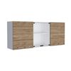 Mueble de Cocina TuHome 1,50 Vidrio 6 Puertas Blanco Miel