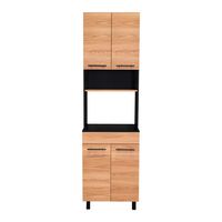 Mueble de Cocina TuHome Luna 4 Puertas Wengue Fresno Europeo
