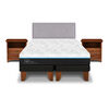 Cama Europea CIC Green Infinity 2 Plazas + 1 Respaldo + 2 Veladores Ganges