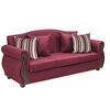 Juego de Living Innovamuebles New Bugambilia Sofá 3 Cuerpos + Dos Sillones 1 Cuerpo Burdeo