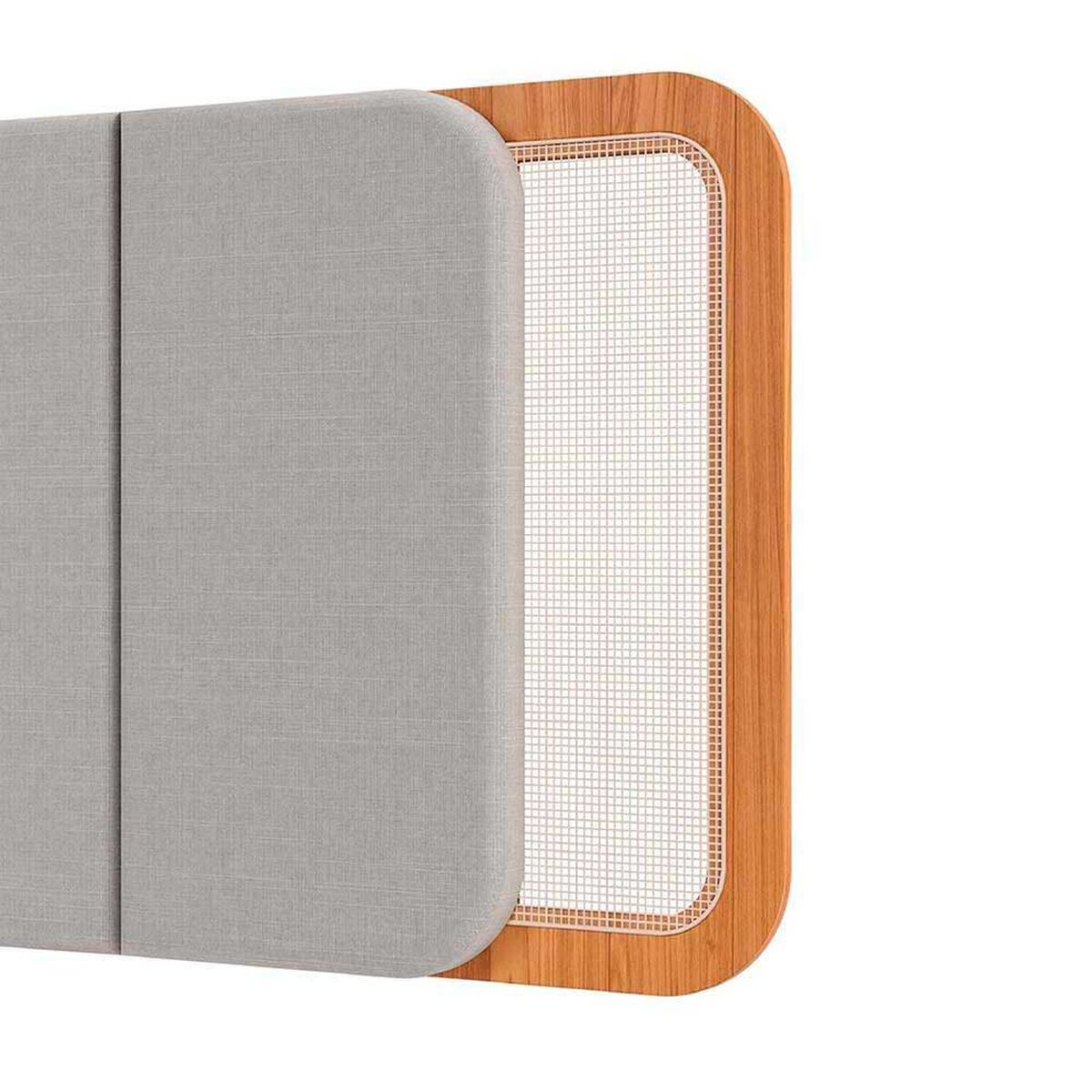 Respaldo Roca 2 Plazas Alturas Gris Canela