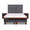 Cama Europea CIC Base Dividida 2 Plazas Bee Comfort + Respaldo + 2 Veladores