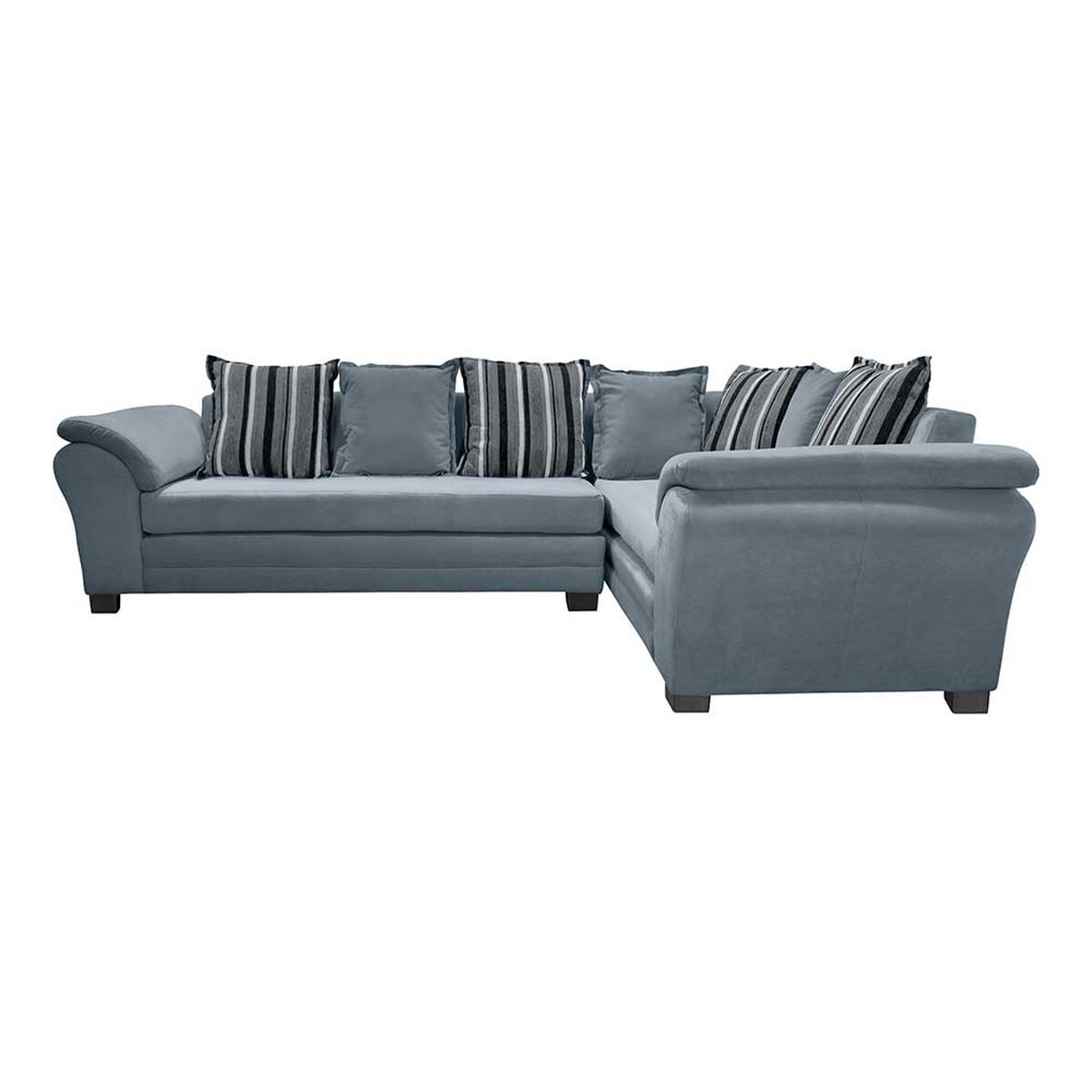 Sof&aacute; Seccional Derecho Living Factory Capri 5 Cuerpos Gris