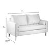 Juego de Living Bodevir Sky Felpa 00 Sofá 3 Cuerpos + Dos Pouf 1 Cuerpo Gris 