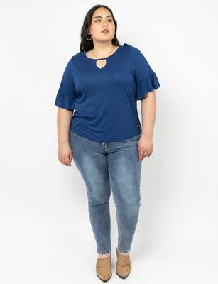 Imagen 2 del producto Polera Manga Corta Mujer Extralindas Azul, Blanco, Color-1, Color-2, Fucsia