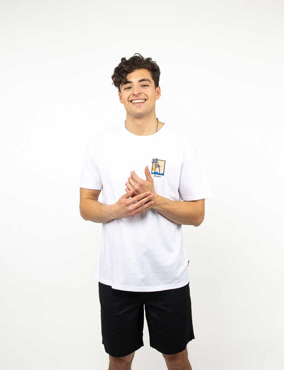 Polera Con Estampado Manga Corta Hombre Cutback
