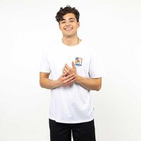 Polera Con Estampado Manga Corta Hombre Cutback Blanco, Celeste, Naranjo, Verde