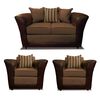 Juego de Living Elegant Detail Minesota Sofá 2 Cuerpos + Dos Sillones 1 Cuerpo Café