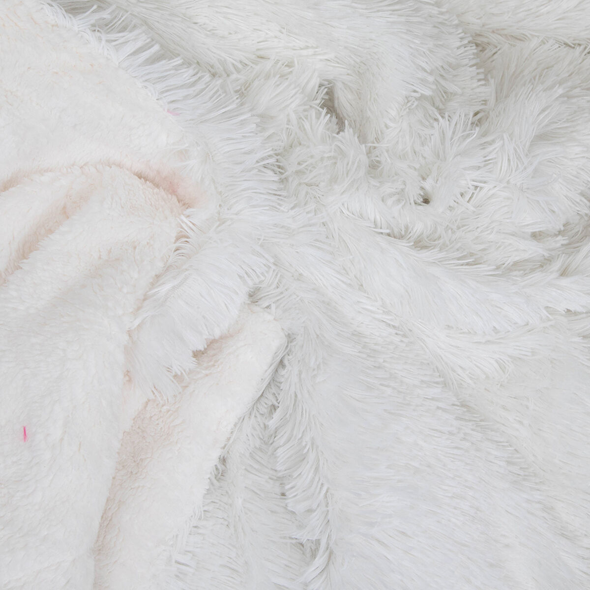 Manta Plush Sherpi Deluxe 127X152 Blanco