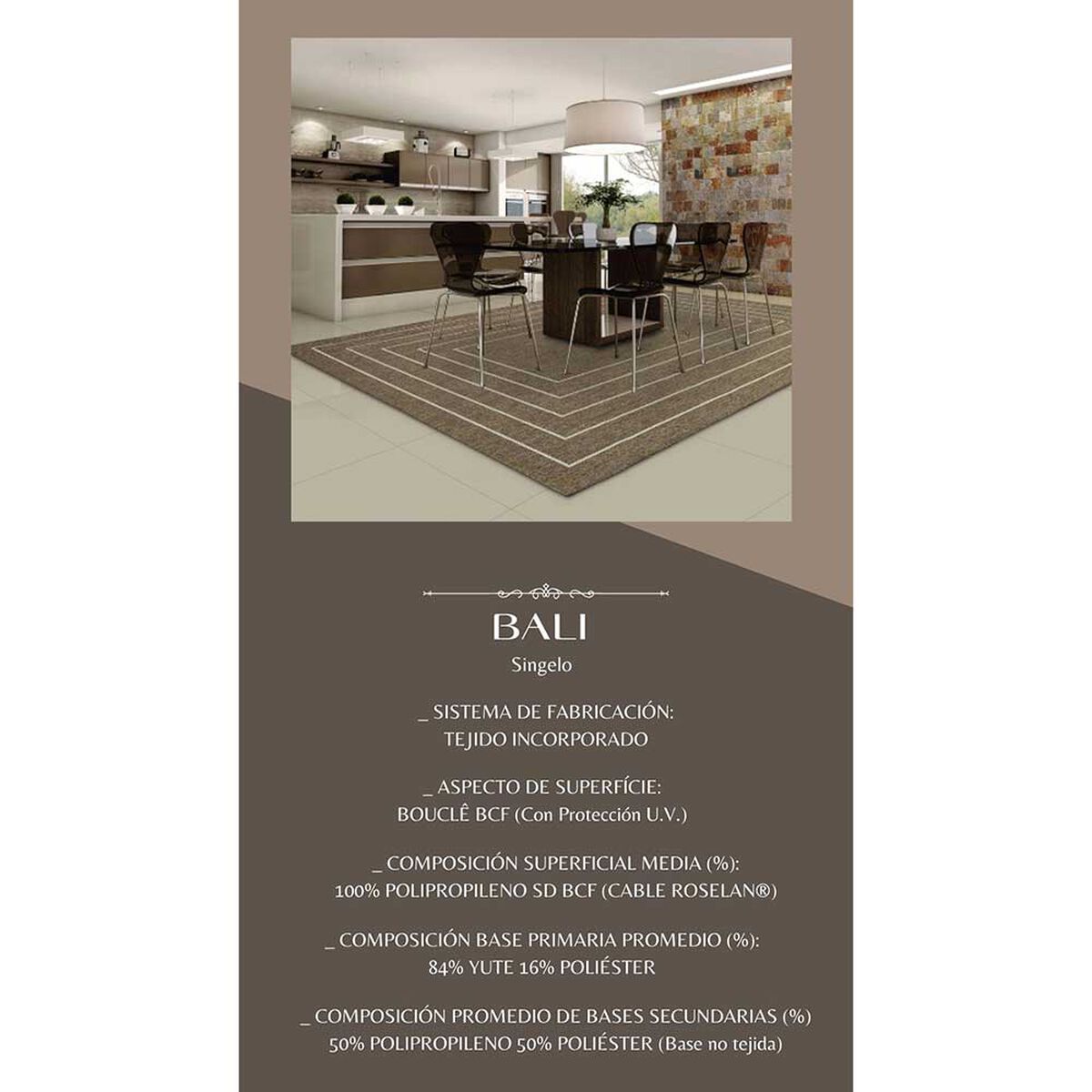 Alfombra Decocasa Bali Singelo 200 x 250 cm Beige Crema