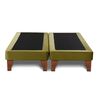 Base Europea Dividida Latam Home 2 Plazas Zen Tela Velvet Verde