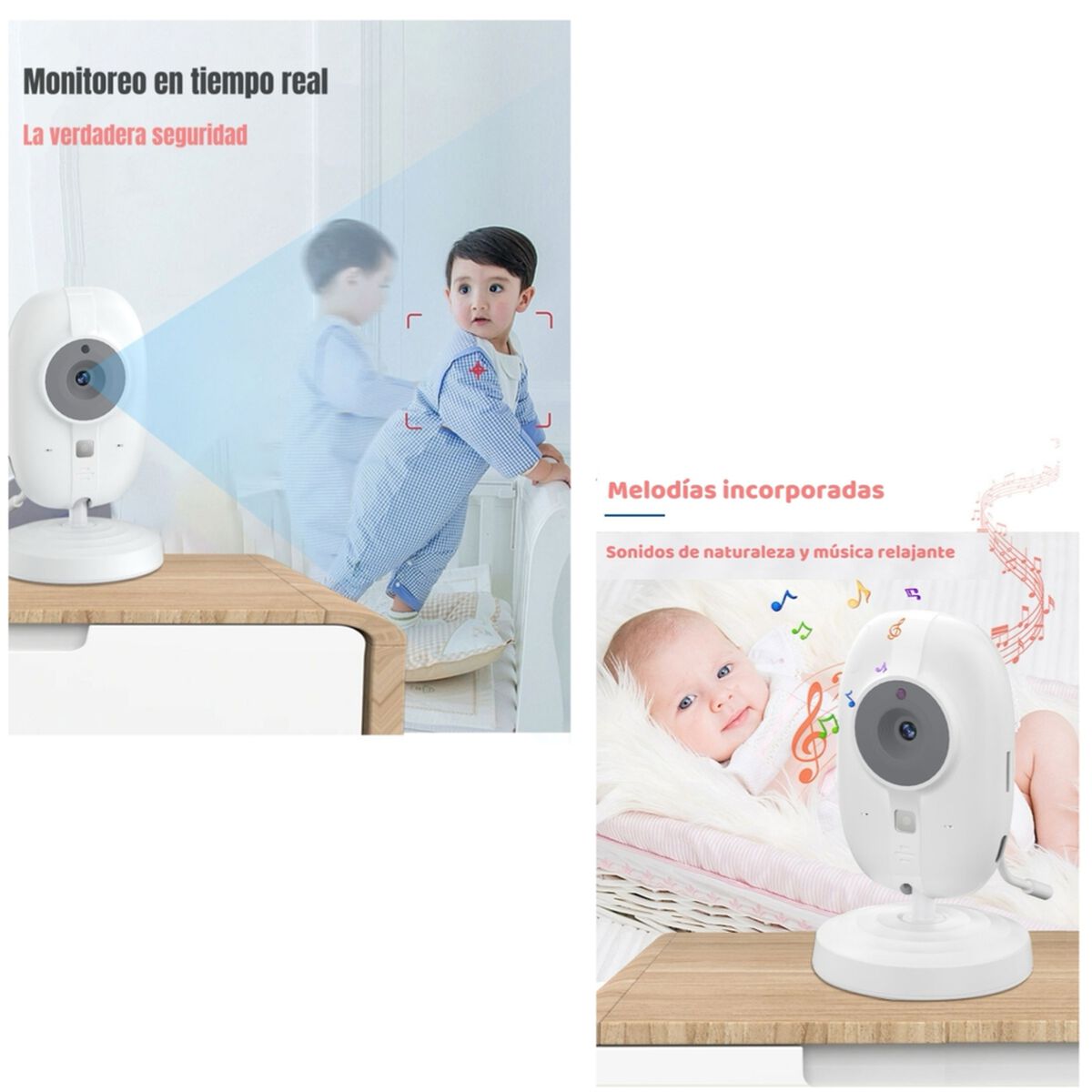 Cámara Monitor Inteligente 3.5″ Pantalla 720P LuBabycas