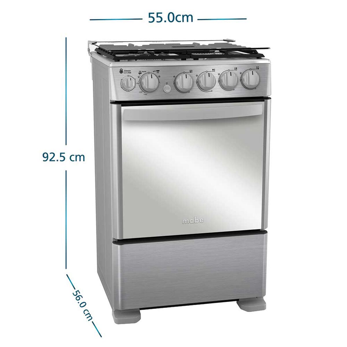 Cocina a Gas Mabe CMC5560FX1 4 Quemadores