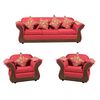Juego de Living Almore Irlanda Sofá 3 Cuerpos + Dos Sillones 1 Cuerpo Rojo