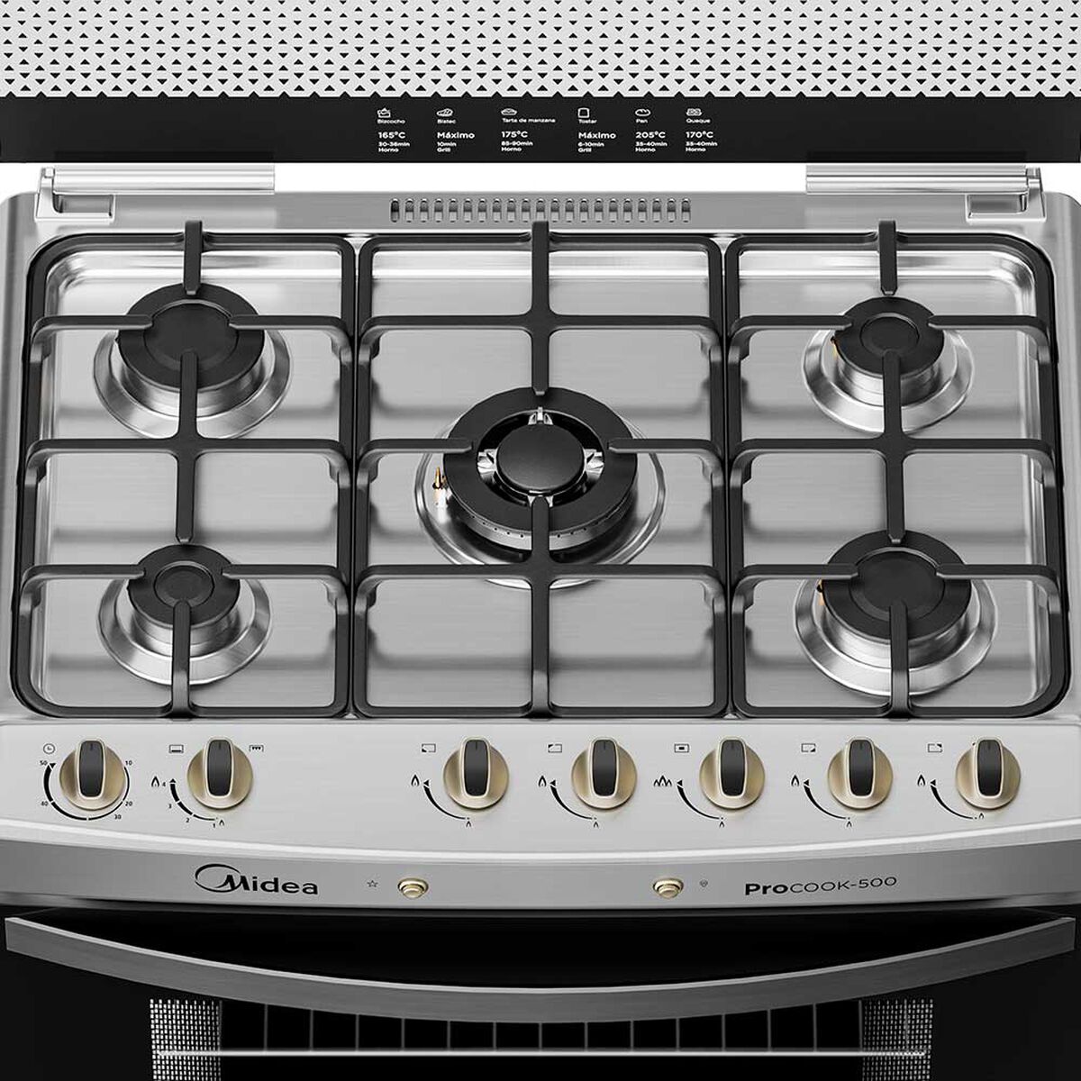 Cocina a Gas Midea MCG-5QPI30NS 5 Quemadores