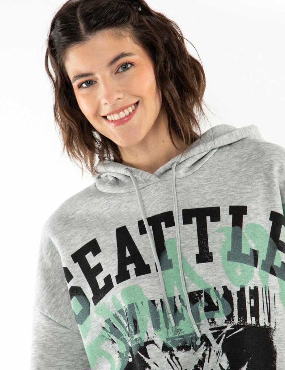 Polerón hoodie Con Estampado Mujer Icono
