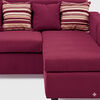 Seccional Muebles MPR Jazmin 3-1 Velvet Burdeo