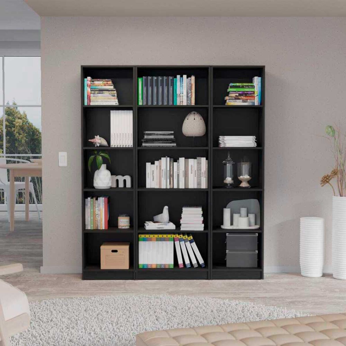 2 Estantes 45 cm + Estante 62 cm TuHome Home Wengue