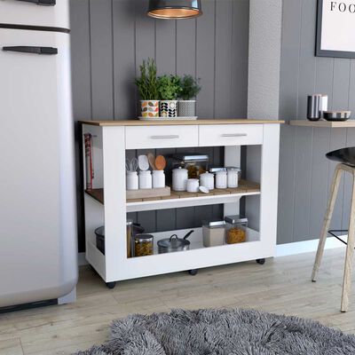 Isla de Cocina TuHome Cala 2 Cajones Blanco