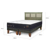 Cama Europea CIC Base Dividida King Grand Premium + Respaldo Torino Olivo
