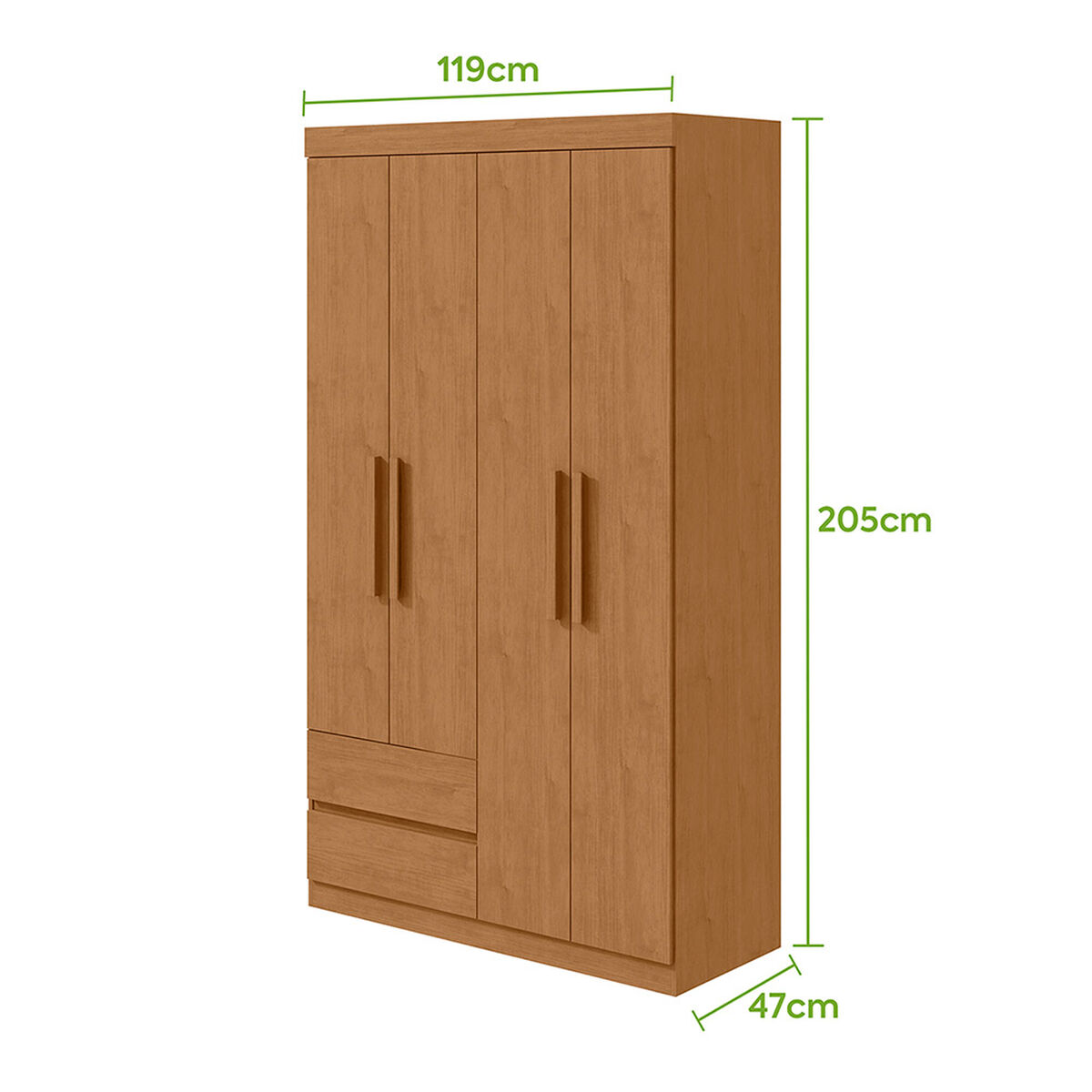 Closet Di Poretti Design Zeus 2 Cajones 4 Puertas Caf&eacute;