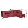 Sofá Seccional Derecho Muebles M&E Villarrica 5 Cuerpos Burdeo