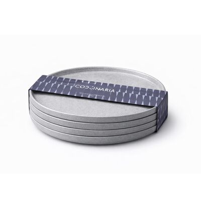 Set 4 Platos Comida 26cm Coquinaria Blanco