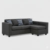 Seccional Muebles MPR Jazmin 3-1 Velvet Gris Oscuro