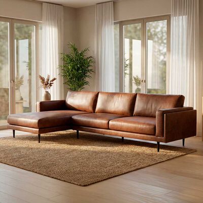 Sof&aacute; Seccional Izquierdo CIC Mart&iacute;n Badlands 5 Cuerpos Tabaco