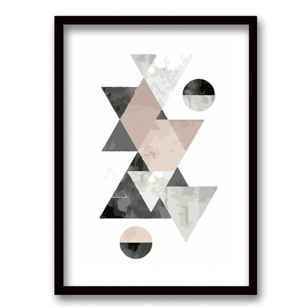Cuadro Decorativo Retela Triangle Gray 70 x 50 cm