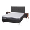 Box Spring CIC 2 Plazas Ortopedic Advance + Respaldo + 2 Veladores Eufrates