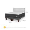 Cama Europea CIC Base Dividida 2 Plazas Lux + Respaldo Miro Alpino