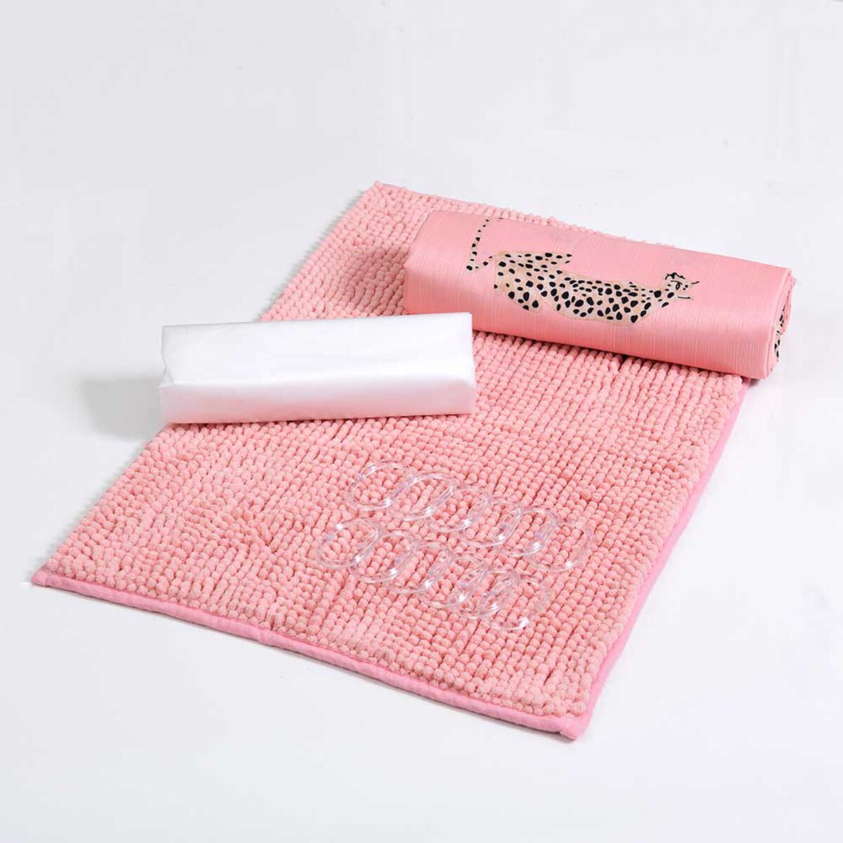 Set Cortina de Baño 4 Piezas Mashini Jaguar Multicolor