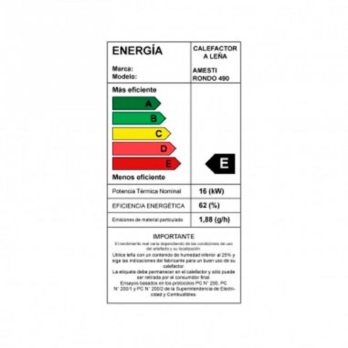 Combustión a Leña Amesti Rondo 490
