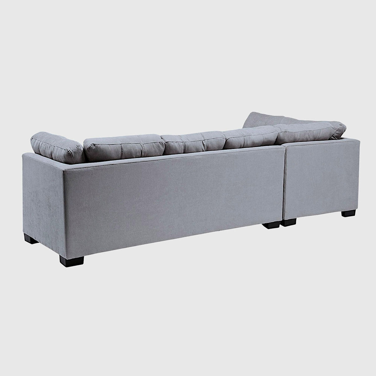 Seccional Izquierdo Muebles MPR Edimburgo 5 Cuerpos Gris Medio