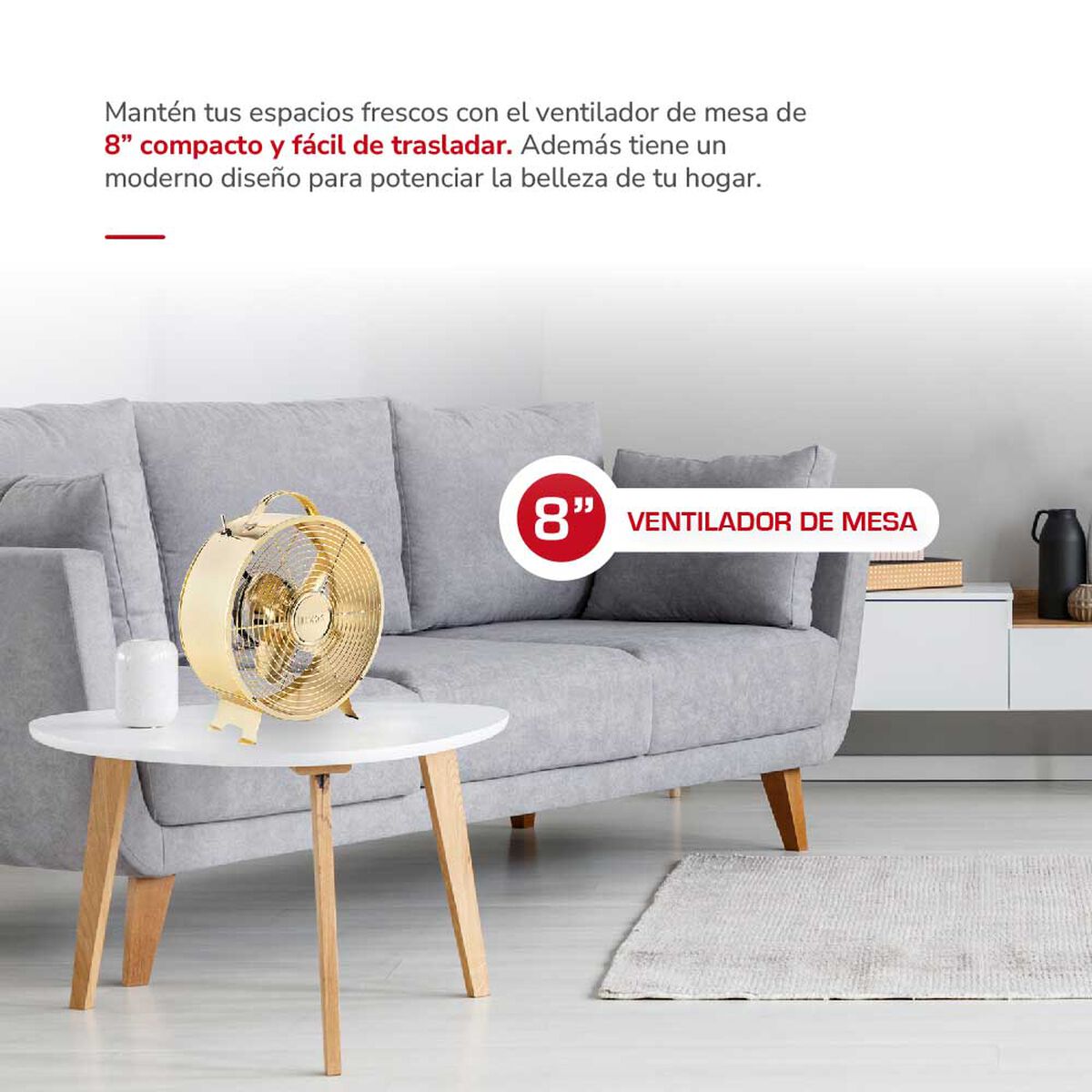 Ventilador de Mesa Thomas TH-08DM Gold