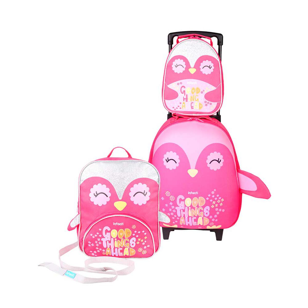 Mochila Pingüino Rosado Infanti